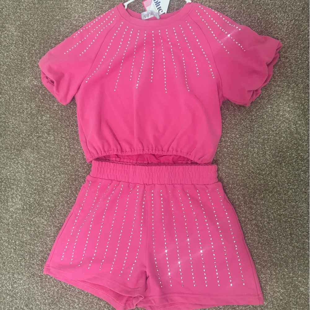 Hot pink sparkle set